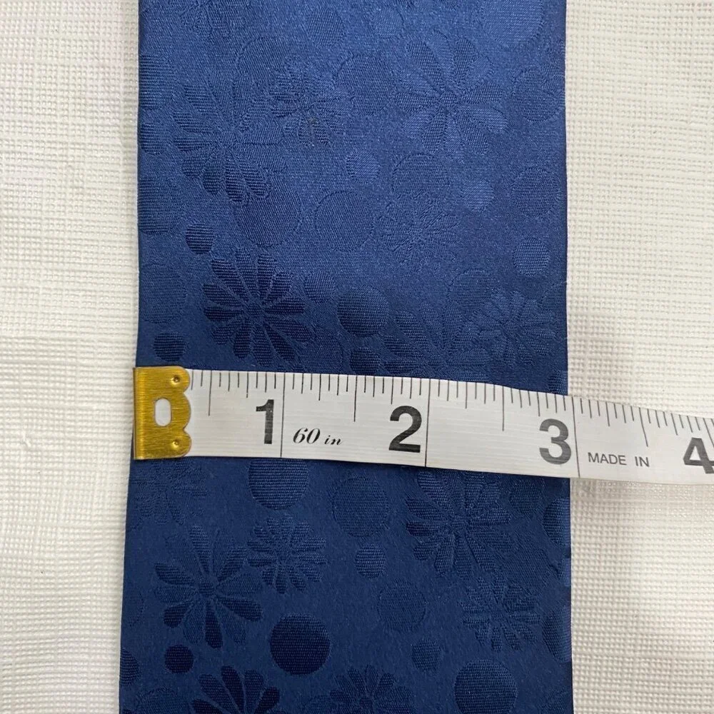 Paul Smith Men's Floral Jacquard Silk Tie Blue With Floral Lining Made In Italy